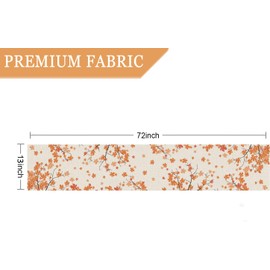 Fall Table Runner Maple Leaf Autumn Harvest Thanksgiving Runners Farmhouse Holiday Kitchen Dining Table Decorations 13 x 72 Inch