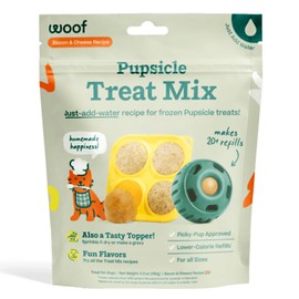 WOOF WOOF Dog Treat Mix - Easy-to-Make DIY Pupsicle Refills - Tasty, Healthy Dog Treats - Wholesome Ingredients - Long-Lasting Treats for Dogs - Bacon and Cheese Mix