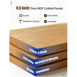 Mollywell Wood Panels for Wall, Time-Saving Installation, Versatile Wood Slat Wall Decor, Enhanced Acoustic & Sound Proof Fluted Design for Home & Office, 2 Pcs Teak, 47.2x23.6 Inch