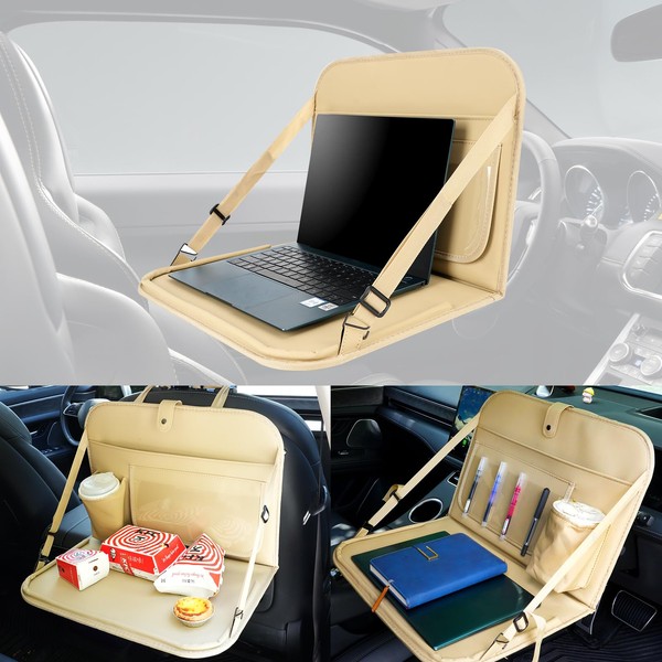 GMQ Backseat Car Organizer with Detachable Steering Wheel Tray 1