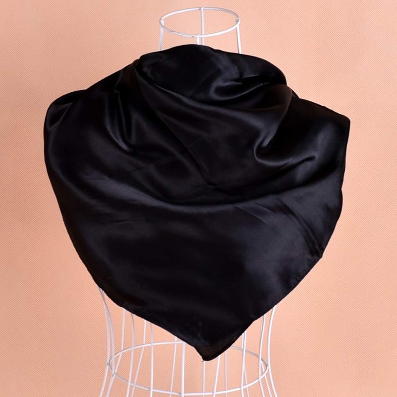 35" Womens Large Satin Square Scarf Silk Feeling Hair Wrapping