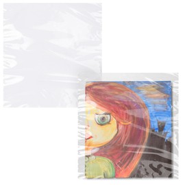 APQ Clear Packing Bags, 20 x 20 Inches. Pack of 500 Clear Poly Mailers. 2 Mil Clear Shipping Bags with Open Top. Waterproof Clear Packaging Bags for Small Items