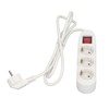 European Power Strip 3 Way ABS and Copper Multiple Outlet
