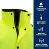 JORESTECH Safety High Visibility Reflective Parka Waterproof ANSI Compliant Yellow/Black