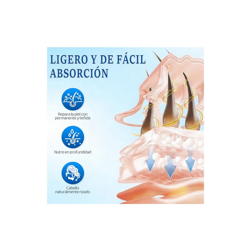 Crema para Peinar Cabello Rizado, 1000g, Mascarilla Capilar, Cuidado dos