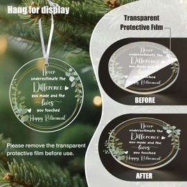 Happy Retirement Gifts for Woman Men - Acrylic Plaques Leaving Retired Farewell Gift for Ladies Colleagues Coworkers Friends Teachers Boss Friends Coworkers Nurse Mum Nan