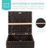 Best Choice Products Set of 2 Wicker Ottomans, Multipurpose Outdoor
