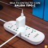 Maíz Multicontacto Cargador Barra Usb Supresor Picos Escritorio