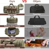 Wildroad 60L Travel Duffel Bag, Expandable Canvas Genuine Leather Duffle