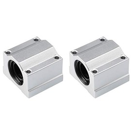 uxcell SCS20UU Linear Ball Bearing Slide Block Units, 20mm Bore Dia (Pack of 2)