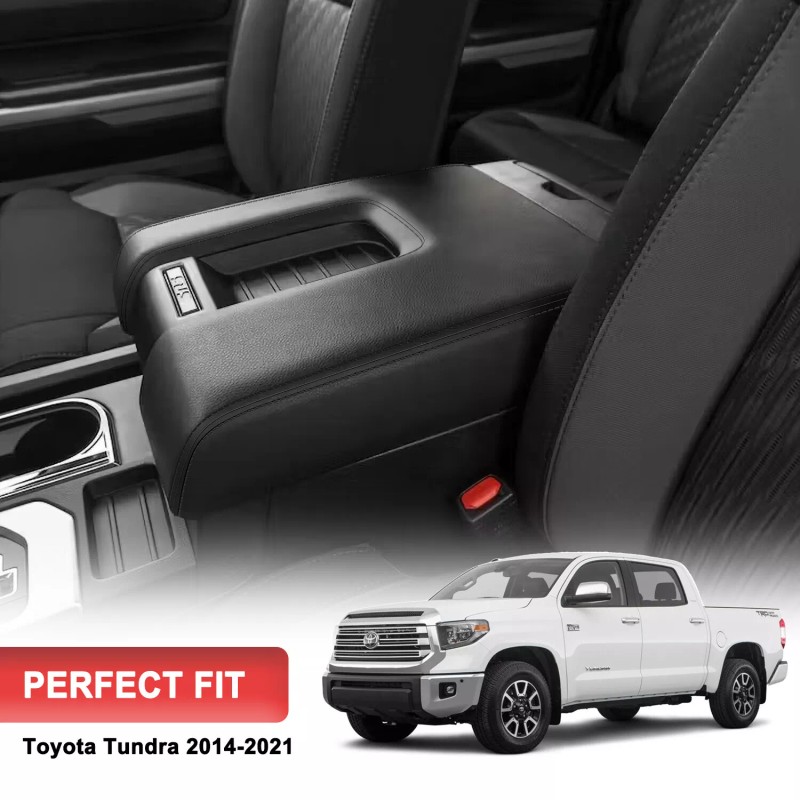 KBH Fits 2014-2021 Toyota Tundra Center Console Lid Armrest Leather