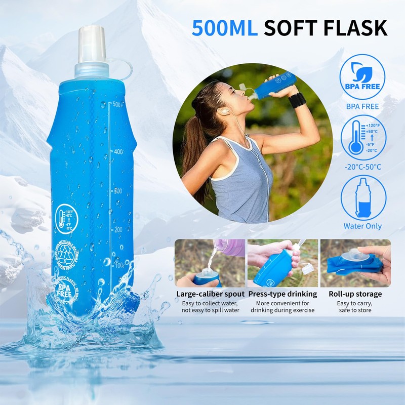 Hydration Running Vest for Women Men,Lightweight Breathable Reflective Hydration Pack