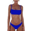 meioro Bikini Set Swimsuits for Women Low Waist Thong Swimwear
