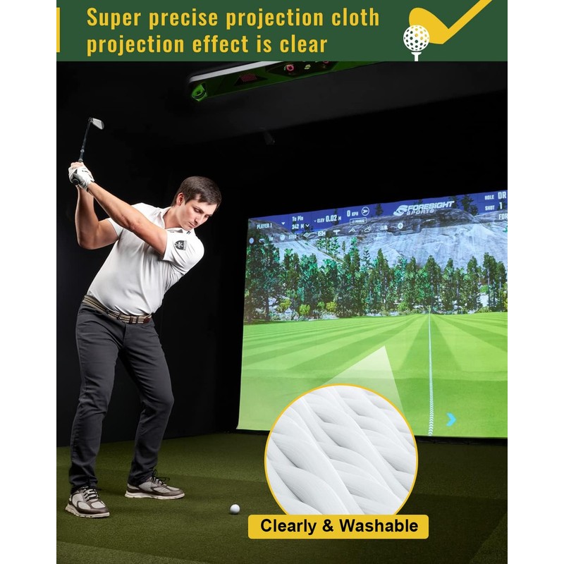 Golf Simulator Impact Screen（118 * 78 98 * 98 118