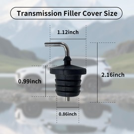 2Pcs Transmission Filler Cap, Car ATF Rubber Plug Cap Compatible with Honda Civic 2014-2021, City 2016-2020, Fit 2015-2020, HR-V 2016-2021 Replace 25615-5T0-004 256155T0004