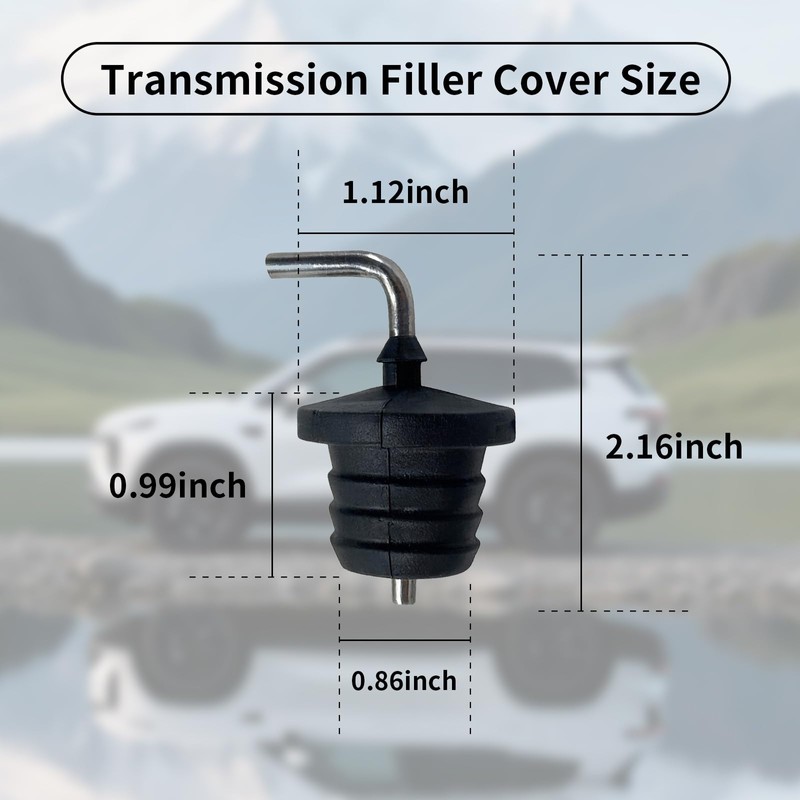 2Pcs Transmission Filler Cap, Car ATF Rubber Plug Cap Compatible