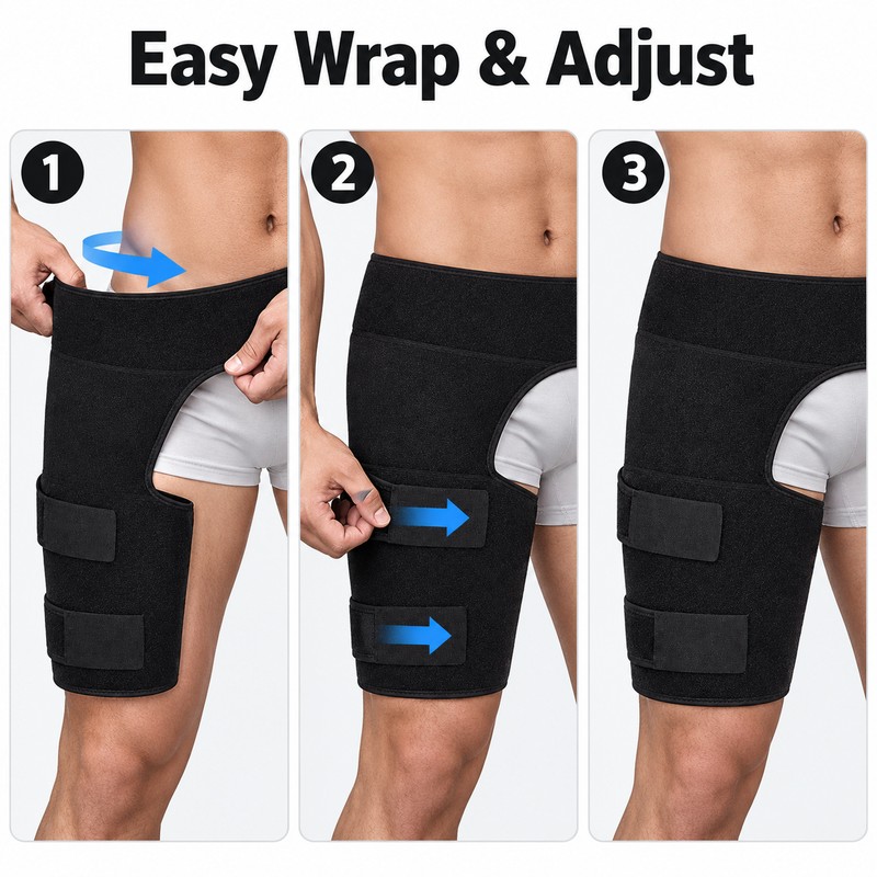 Adjustable Leg Warmers Compression Wrap – Comfortable Thigh & Hip