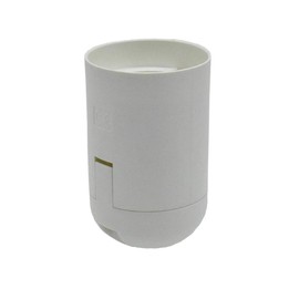 Socket E27 White with Smooth Coating and Attachment Cap M10 x 1 Thread Lamp Holder Thermoplastic 2-Piece Plug-In