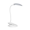 Simple Designs LD2021-GRY Flexi Rounded Clip Light LED Desk Lamp,