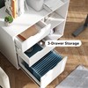 DEVAISE 3-Drawer Wood File Cabinet, Mobile Lateral Filing Cabinet, Printer