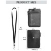 Teskyer Badge Holder with Side Zip Pocket Multiple Card Slots