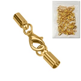 YFLeomry Clasps for Bracelets Pack of 20 Chain Clasps Stainless Steel 32 mm Bracelet Clasps Clasp Gold Chain Lobster Clasps for DIY Jewellery Clasps Necklaces Bracelet