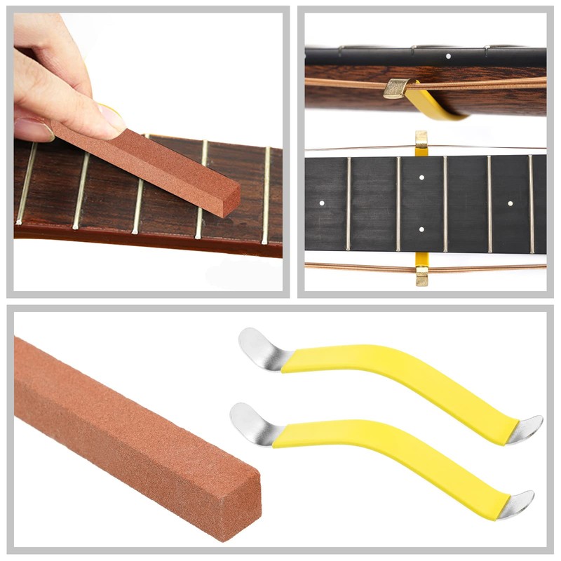 6pcs Guitar Polishing Tool Set String Cutter Fingerboard Protector String