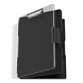 Hongri - Portapapeles resistente de 21.5 x 28 cm, carpeta, de enfermería, apertura lateral, con caja de almacenamiento doble, escritura suave para el 