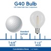 Novelty Lights 25 Pack G40 Red Outdoor Globe Bulbs, Light