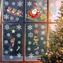 Glitzkind Window Sticker Window Decoration Christmas Santa Claus Santa Claus Santa Claus Christmas Window Sticker Window Sticker Decorative Window Outdoor Children's Room