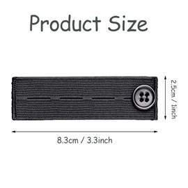 YFTRFR 10 Pcs Adjustable Waist Extender, Elastic Button Waistband Expand Stretch Fabric for Pants, Shorts, Jeans, Skirts, Dress, Sui(2 Color)