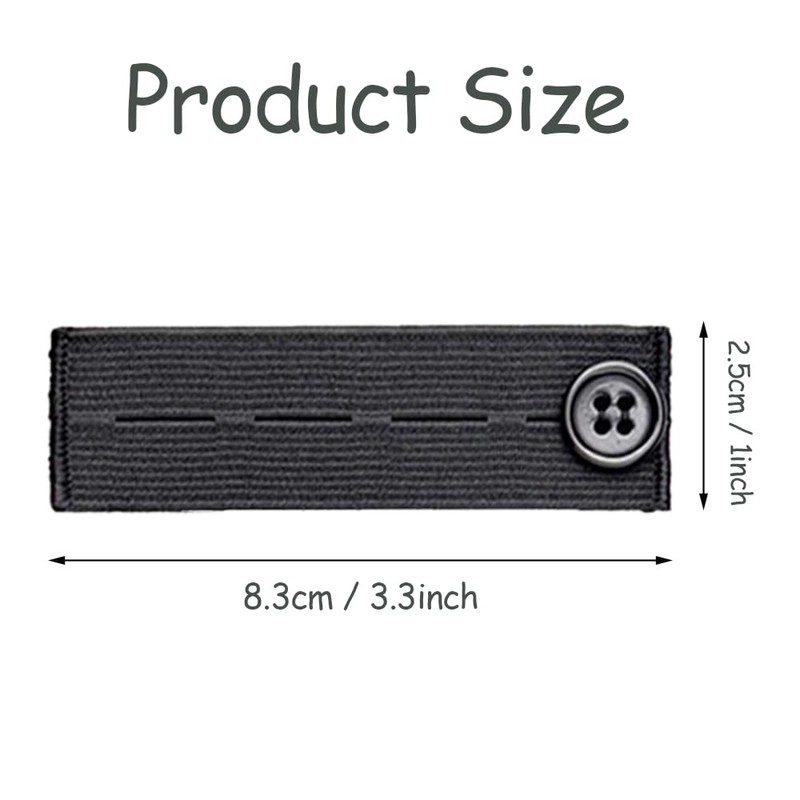 YFTRFR 10 Pcs Adjustable Waist Extender, Elastic Button Waistband Expand