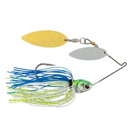 BOOYAH Covert Finesse Double Willow-White Chartreuse Blue #3.5 Gold Willow #3 Nickel Willow-1/2 oz