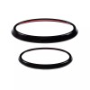 car-attention Gloss Black Front Rear Emblem Badge Logo Trim 2PCS