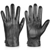 Alepo Genuine Sheepskin Leather Gloves For Men, Winter Warm Touchscreen