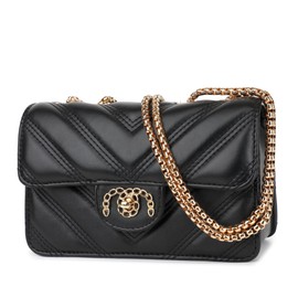 Scarleton Quilted Crossbody Bags for Women Trendy, Purses for Women, Travel Crossbody Purse, Work Cross Body Bag Women, H215501 - Black