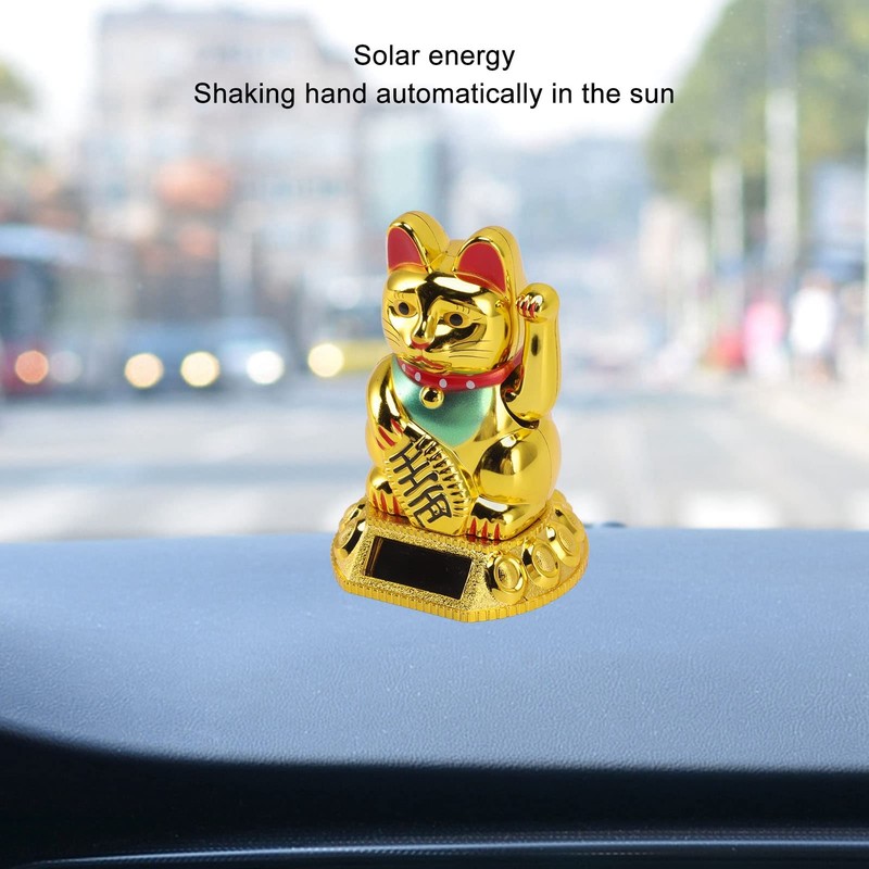 ASHATA Waving Cat, Cute Chinese Happy Cat Decoration, Waving Arm,