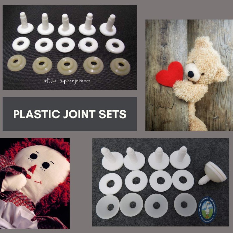 5 Plastic Joint Sets to Complete Teddy Bear, Puppet (35mm)