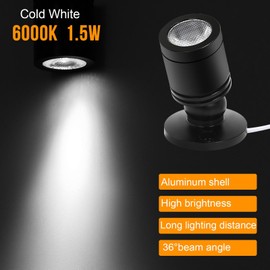Taysing LED Spot Light Indoor Little Mini Spotlight Accent Lights for Display, Paintings, Pictures, Plants, Jewelry, Shelves, Cabinets, Posters, Showcase(Cold White 4 Pack Dimming&Timing)