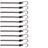 com-four® 10-piece set of rubber straps with reflective strips -