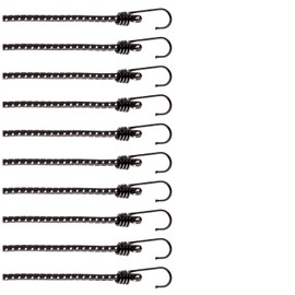 com-four® 10-piece set of rubber straps with reflective strips - luggage straps - expander with hooks - straps for securing loads - straps
