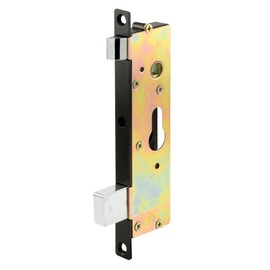 Prime-Line K 5064 Security Screen or Storm Door Mortise Lock, Heavy Duty, Non-Handed (1 Set), Black