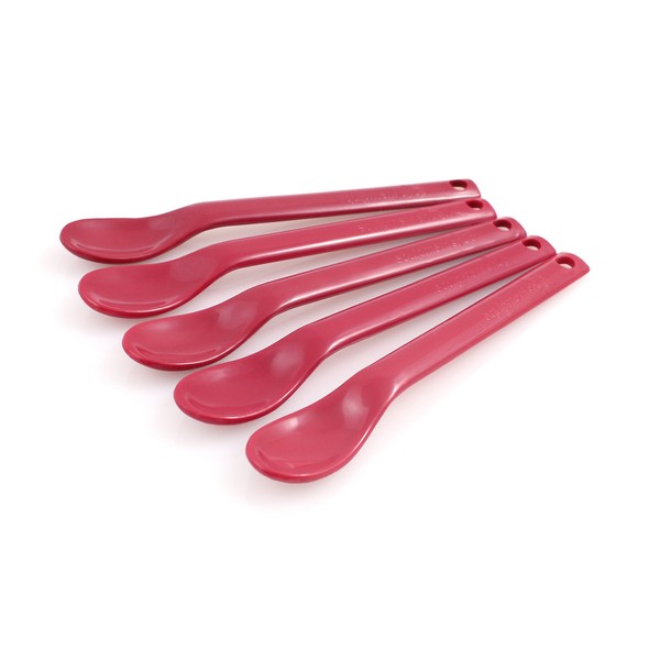 Small Maroon Spoon Feeding Therapy Spoons, 5-Pack