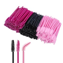 300 piezas de cepillos de pestañas, cepillos de cejas desechables, varitas de rímel de cristal, aplicadores para extensiones de pestañas (LashBrush A de color)