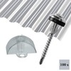 Mounting set: plumber screw with drill tip and drill blade
