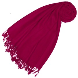 Lorenzo Cana 78522 Luxury Women's Pashmina Scarf 50% Cashmere 50% Wool Berry Pink 70 x 180 cm, Berry Pink