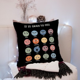 Nogrit Counseling Office Must Haves Throw Pillow Cover, Calming Corner, Mental Health Pillowcase Decor for Home Kids,Mental Health Counselor Gifts, Calming Corner Pillow Covers 18x18-891