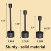 YUMORE Stainless Steel Black Candle Holders Candlestick 6 Packs Tall