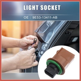 ACROPIX Turn Signal Light Park Stop Marker Lamp Bulb Socket Holder 9E53-13411-AA for Ford F-250 F-350 Super Duty 2017 Plastic Brown (Set of 2) Car Parts