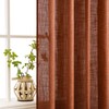 MIULEE Terracotta Linen Curtains 84 Inch Length 2 Panels Set